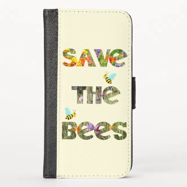 Sauvez les abeilles (anglais) iPhone X Wallet Case