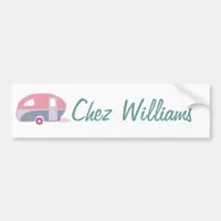 Retro Art Caravan Owner's Bumper Sticker