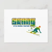 Vintage Ski Style Postcard