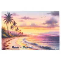 Watercolor Sketch Maui Hawaii Colorful |  Metal Print