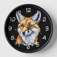 Pretty Watercolor Fox | Animal Lovers Clock