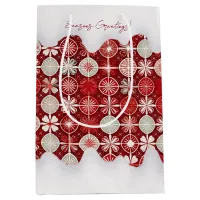 Red White Christmas Candy Pattern#13 ID1009 Medium Gift Bag