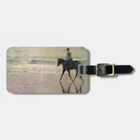 Beach Ride Digital Art Luggage Tag