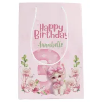 3 Year Old Birthday Party Kitten Theme Gift Bag