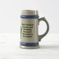 Wisconsinite Champions Football, Cheese and Beer Beer Stein