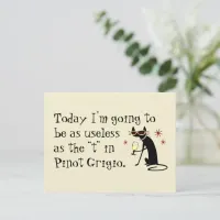 Useless as the T in Pinot Grigio Funny Wine Postcard