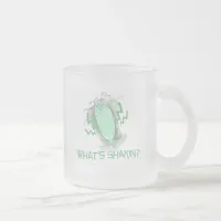 Funny Dancing Milkshake Cartoon Fun Art Frosted Glass Coffee Mug