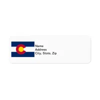 Colorado State Flag Label