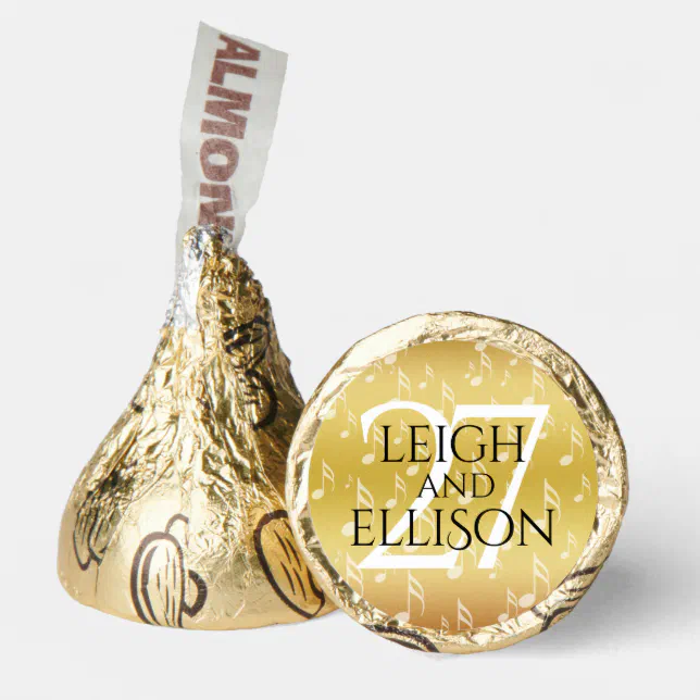 Elegant 27th Music Wedding Anniversary Celebration Hershey®'s Kisses®