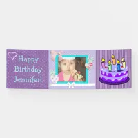 Personalize this Purple Birthday Girl Banner