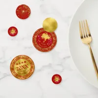 Chinese New Year Ox Red/Gold ID542 Confetti