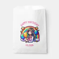 Anime Girl Colorful Pop Art Birthday Personalized Favor Bag