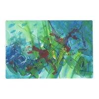 Cool Modern Abstract Acrylic Art Placemat