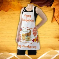 Thanksgiving Friendsgiving Autumn on white | Apron