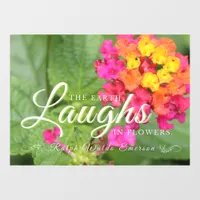 Emerson Beautiful Floral Quote Window Cling