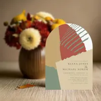 Color Block Wedding Autumn Arch ID740 Invitation