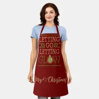 "Letting Go, Letting Glow" Personalized Holiday Apron