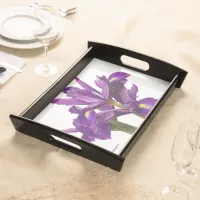 Elegant Floral Dutch Iris Purple Sensation Serving Tray