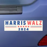 Harris Walz 2024 Campaign Ivory Car Bumper Magnet