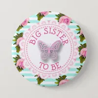 Big Sister to Be Baby Shower Button