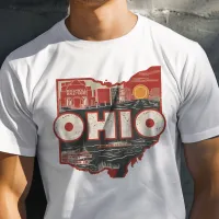 Retro Travel Iconic Ohio Graphic T-Shirt