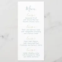 Monogram Crest Gold Dusty blue Wedding menu