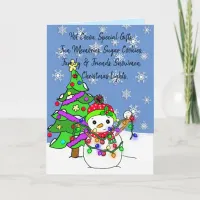 Personalized Merry Christmas  Snowman Card