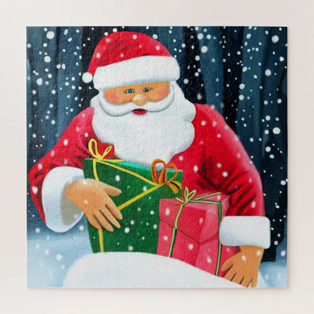 Magnet Flexible Merry Christmas - Santa Claus Jigsaw Puzzle