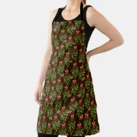 Christmas Hollies - All-Over Print Apron