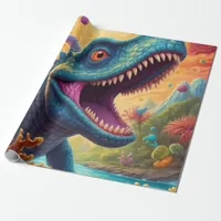 Baby shower Dino-Mite  Wrapping Paper