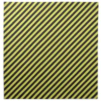 Thin Black and Yellow Diagonal Stripes Napkin