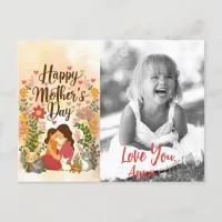 *~* Whimsical Floral Heart Mother's Day AP72 Photo Holiday Postcard