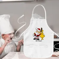 Santa With Deer Kids' Apron