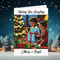 Wishing You Everything Merry and Bright Christmas Holiday Card