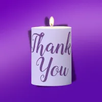 Thank You with Pansies, Purple & Yellow | Pillar Candle