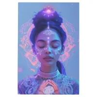 *~* Magical Woman SC4 Esoteric Hands Crystal Metal Print