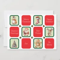 Cute Christmas and Holiday Wishes in Squares 