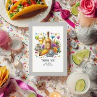 Taco & Tequila Mexican Fiesta Wedding Thank You Card