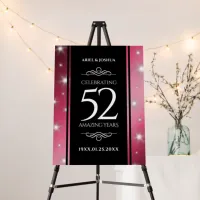 Elegant 52nd Star Ruby Wedding Anniversary Foam Board