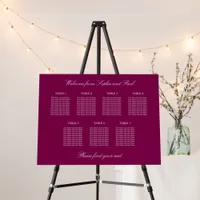 Mulberry 7 Table Wedding Seating Chart Foam Board