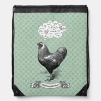 Mathemachicken Funny Math Chicken Pun Joke Drawstring Bag