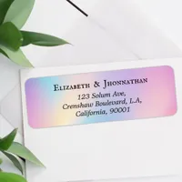 Colorful Soft Pastel Colors Gradient Chic Simple   Label