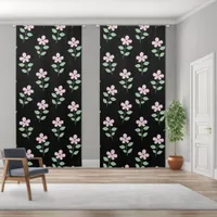 Floral Pattern | Pretty Pink Flowers  Blackout Curtains