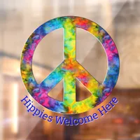 [Atomic Tie-Dye] Peace Sign Symbol  Window Cling