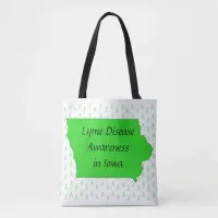 Lyme Disease in Iowa Awareness Tote Bag