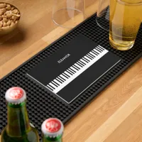 Piano Keys Music Black & White Musical Keyboard Bar Mat