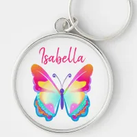 Personalized Colorful Butterfly Personalized Name Keychain