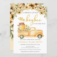 Sweet Baybee Is On The Way Honeybee Baby Shower Invitation