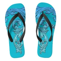 Elegant Goth Design Flip Flops