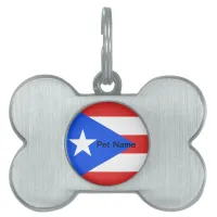 Puerto Rico Flag Pet ID Tag